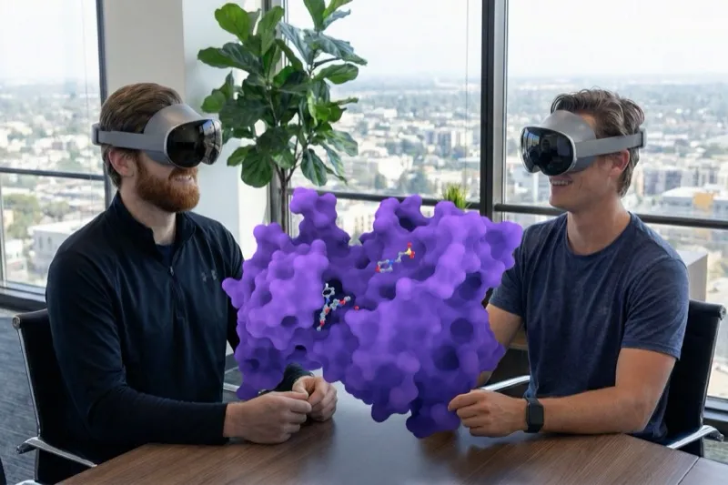 Nanome web workspace with molecular structures